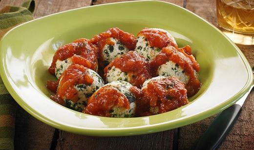 recipe image Almôndegas de Ricota com Espinafre