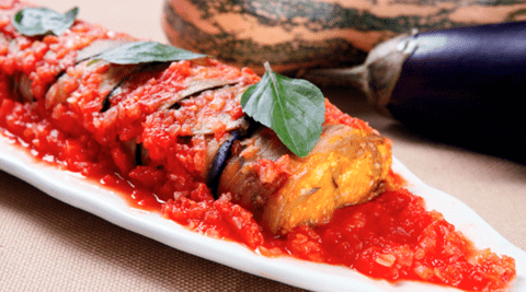 recipe image Rocambole de berinjela com abóbora