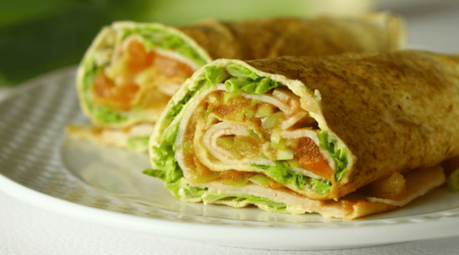 recipe image Wraps de peito de peru