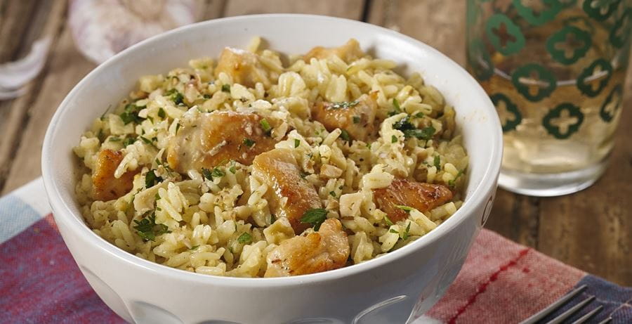 recipe image Arroz cremoso com frango e curry