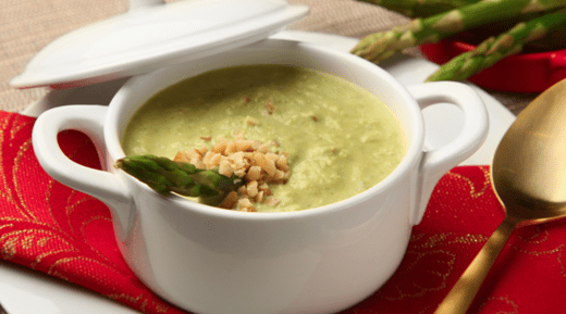 recipe image Creme de aspargos com nozes