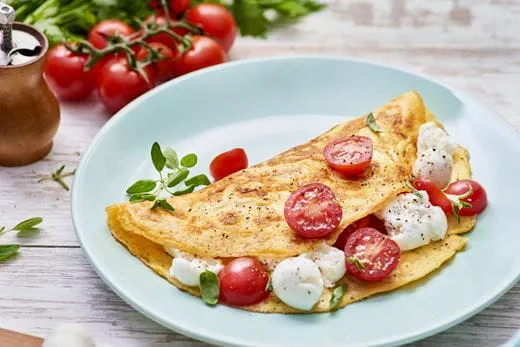 recipe image Omelete com Muçarela de Búfula