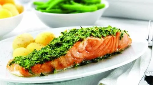 recipe image Salmão Assado com Molho Dill