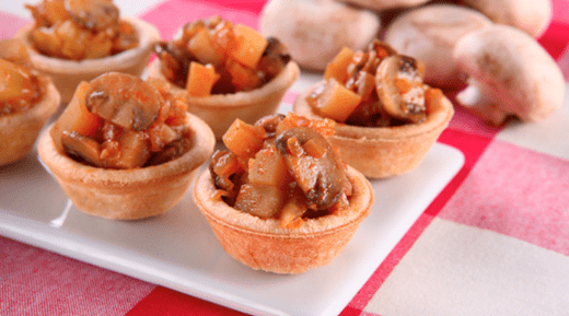recipe image Tortinhas de Goulash (Cogumelos)