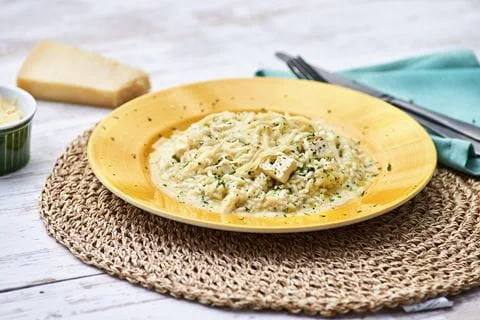 recipe image Risoto de Queijo Meia-Cura