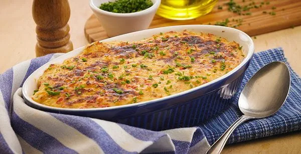 recipe image Bacalhau com Creme de Alho-Poró e Cobertura Crocante